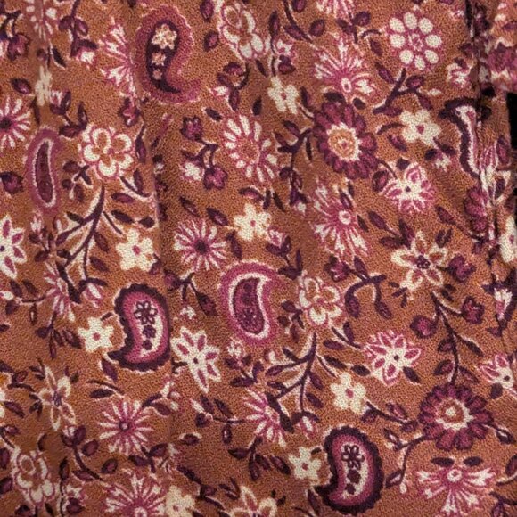 Hollister Tie Front Floral and Paisley Dress-SIze 09 - Picture 2 of 5